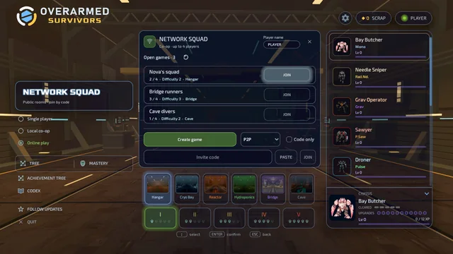 Online room browser with demonstration rooms