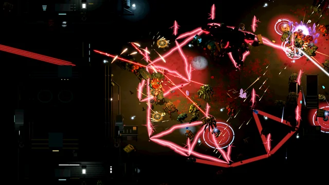 A barrage of rockets and lightning